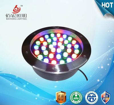 廠家直銷佰宏照明圓形LED地埋燈24W36W單色 七彩內控 DMX512外控埋地射燈園亭亮化圖片_高清圖_細節圖-中山市古鎮佰宏照明電器廠
